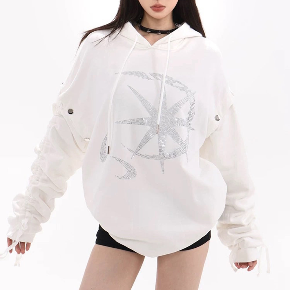 Casual Day Outfits, Easy Trendy Outfits Sun & Moon Rhinestone Hoodie Casual Day Outfits, Easy Trendy Outfits Sun & Moon Rhinestone Hoodie