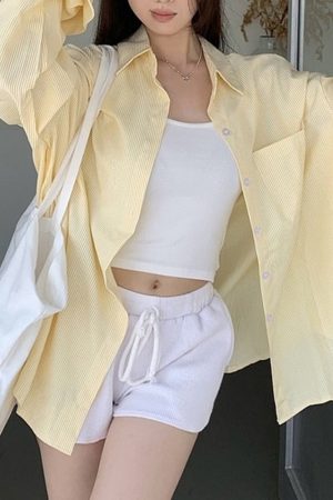 Casual Day Outfits, Easy Trendy Outfits Sun of Provence Yellow Shirt