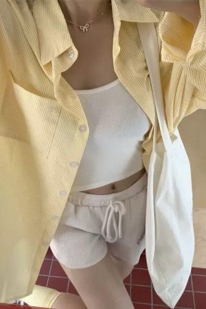 Casual Day Outfits, Easy Trendy Outfits Sun of Provence Yellow Shirt