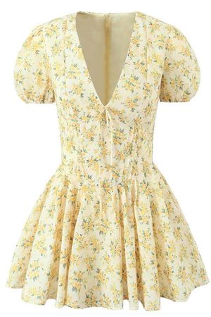 Casual Day Outfits, Easy Trendy Outfits Sunny Afternoon Cottagecore Floral Dress