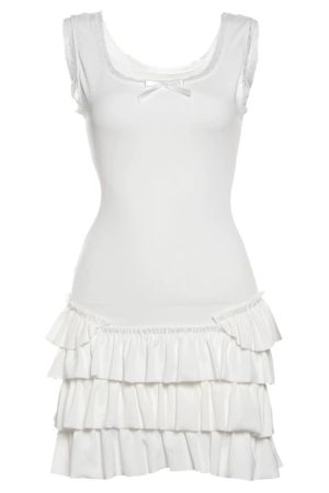 Casual Day Outfits, Easy Trendy Outfits Swan Balletcore Mini Dress