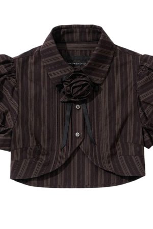 Casual Day Outfits, Easy Trendy Outfits Sweet Attitude Striped Crop Shirt