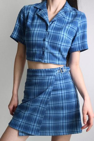 Casual Day Outfits, Easy Trendy Outfits Sweet Dress Code Plaid Skirt