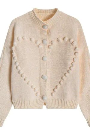Casual Day Outfits, Easy Trendy Outfits Sweetheart Knit Cardigan