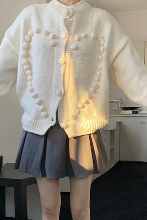 Casual Day Outfits, Easy Trendy Outfits Sweetheart Knit Cardigan