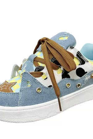 Casual Day Outfits, Easy Trendy Outfits Teen Craft Denim Star Sneakers