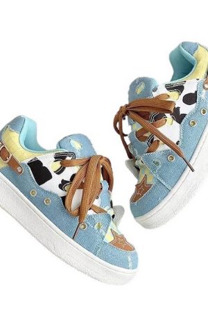Casual Day Outfits, Easy Trendy Outfits Teen Craft Denim Star Sneakers