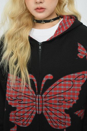 Casual Day Outfits, Easy Trendy Outfits Teen Spirit Grunge Butterfly Hoodie