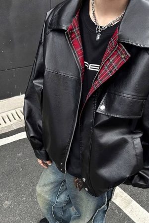 Casual Day Outfits, Easy Trendy Outfits Teen Spirit Grunge Leather Jacket