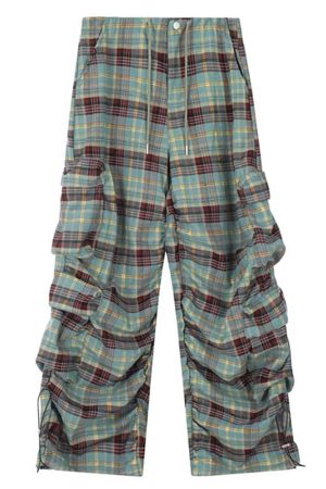 Casual Day Outfits, Easy Trendy Outfits Teen Spirit Plaid Cargo Pants