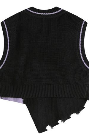 Casual Day Outfits, Easy Trendy Outfits Teenage Drama Knit Vest