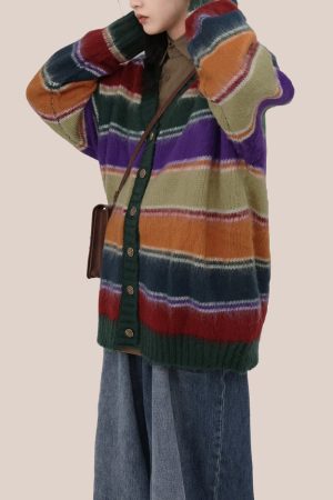 Casual Day Outfits, Easy Trendy Outfits Teenage Dream Striped Cardigan