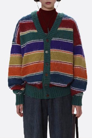 Casual Day Outfits, Easy Trendy Outfits Teenage Dream Striped Cardigan