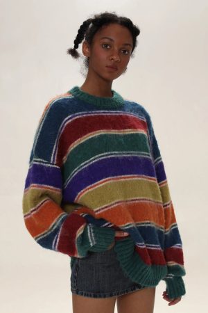 Casual Day Outfits, Easy Trendy Outfits Teenage Dream Striped Sweater