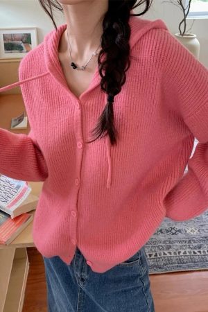 Casual Day Outfits, Easy Trendy Outfits The Problem Child Knit Hoodie