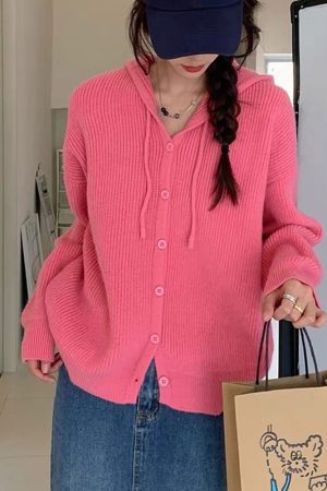 Casual Day Outfits, Easy Trendy Outfits The Problem Child Knit Hoodie