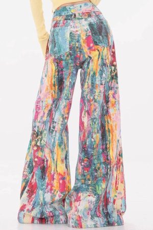 Casual Day Outfits, Easy Trendy Outfits Tie-Dye Wide-Leg Jeans