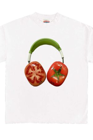 Casual Day Outfits, Easy Trendy Outfits Tomato Headphones Graphic T-Shirt