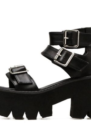 Casual Day Outfits, Easy Trendy Outfits Triple Buckle Platform Sandals