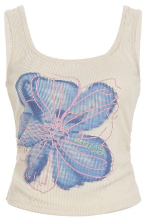 Casual Day Outfits, Easy Trendy Outfits Tropical Flower Tank Top