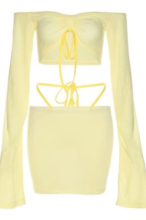 Casual Day Outfits, Easy Trendy Outfits Tropical Sun Top & Skirt Set