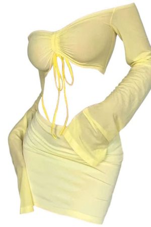 Casual Day Outfits, Easy Trendy Outfits Tropical Sun Top & Skirt Set