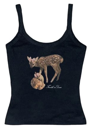 Casual Day Outfits, Easy Trendy Outfits Truth or Dare Fawn Tank Top