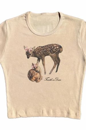 Casual Day Outfits, Easy Trendy Outfits Truth or Dare Fawn Tee