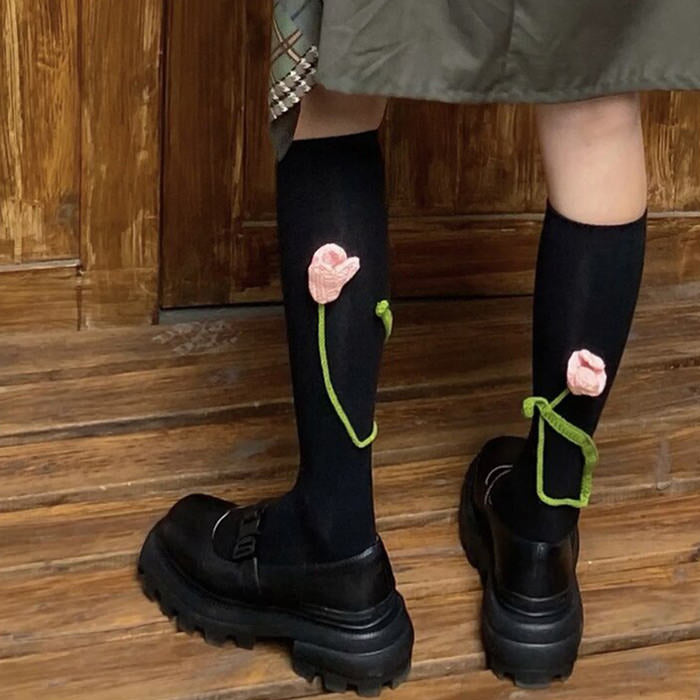 Casual Day Outfits, Easy Trendy Outfits Tulip Black Knee Socks Casual Day Outfits, Easy Trendy Outfits Tulip Black Knee Socks
