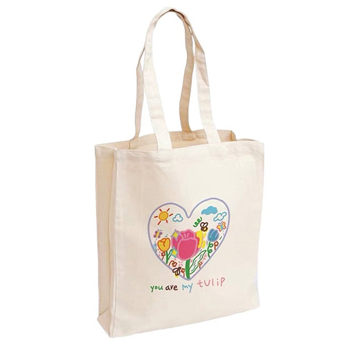Casual Day Outfits, Easy Trendy Outfits Tulip Embroidery Aesthetic Tote Bag Casual Day Outfits, Easy Trendy Outfits Tulip Embroidery Aesthetic Tote Bag