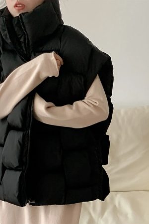 Casual Day Outfits, Easy Trendy Outfits Vacay Mode Oversized Puffer Vest