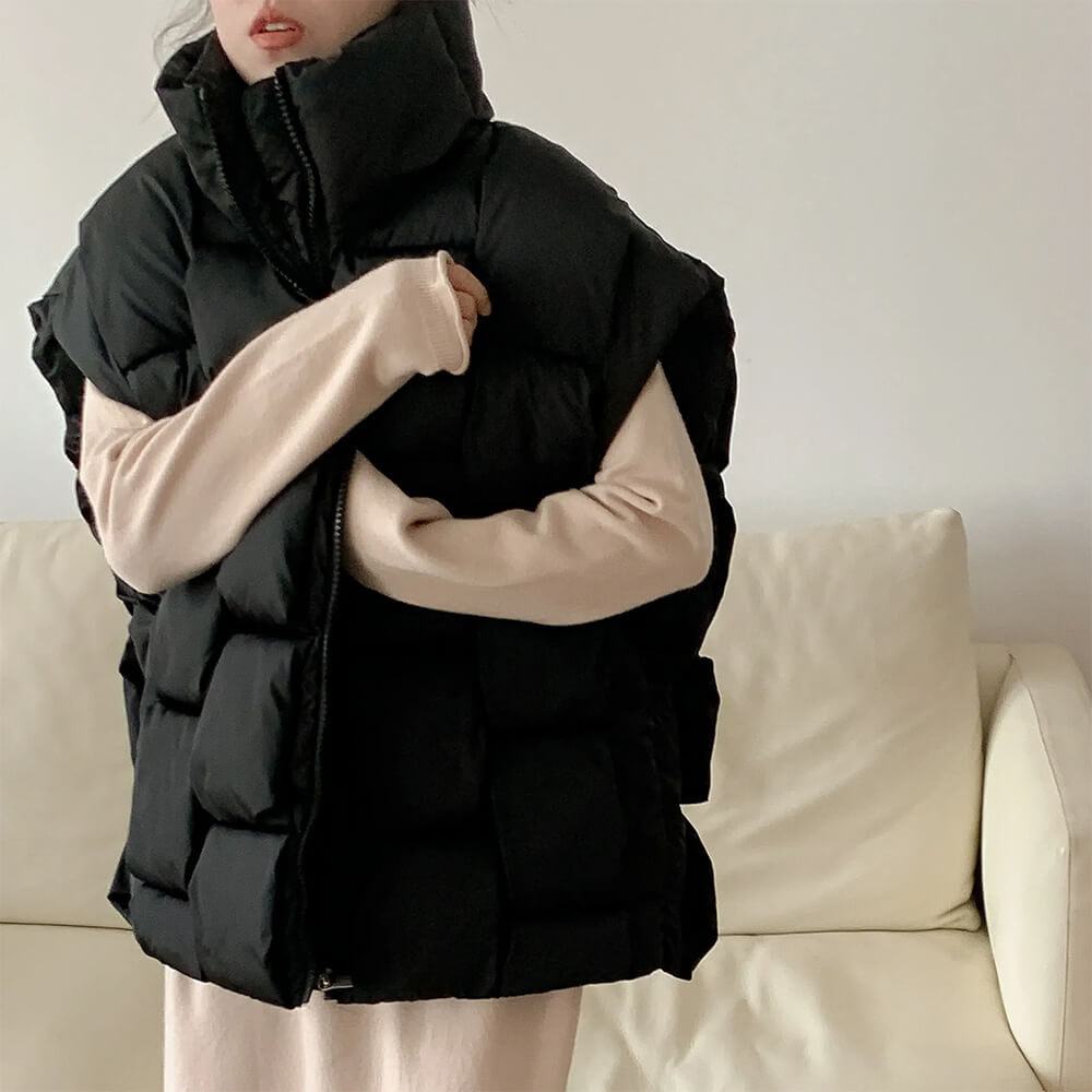 Casual Day Outfits, Easy Trendy Outfits Vacay Mode Oversized Puffer Vest Casual Day Outfits, Easy Trendy Outfits Vacay Mode Oversized Puffer Vest