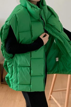 Casual Day Outfits, Easy Trendy Outfits Vacay Mode Oversized Puffer Vest