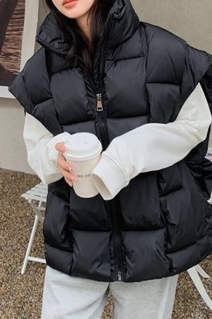 Casual Day Outfits, Easy Trendy Outfits Vacay Mode Oversized Puffer Vest