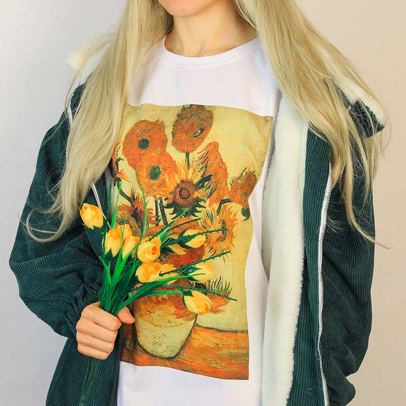 Casual Day Outfits, Easy Trendy Outfits Van Gogh Sunflowers Tee Casual Day Outfits, Easy Trendy Outfits Van Gogh Sunflowers Tee