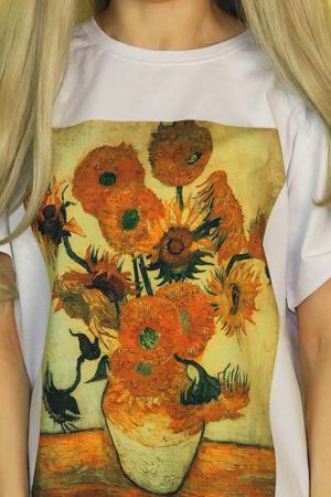Casual Day Outfits, Easy Trendy Outfits Van Gogh Sunflowers Tee