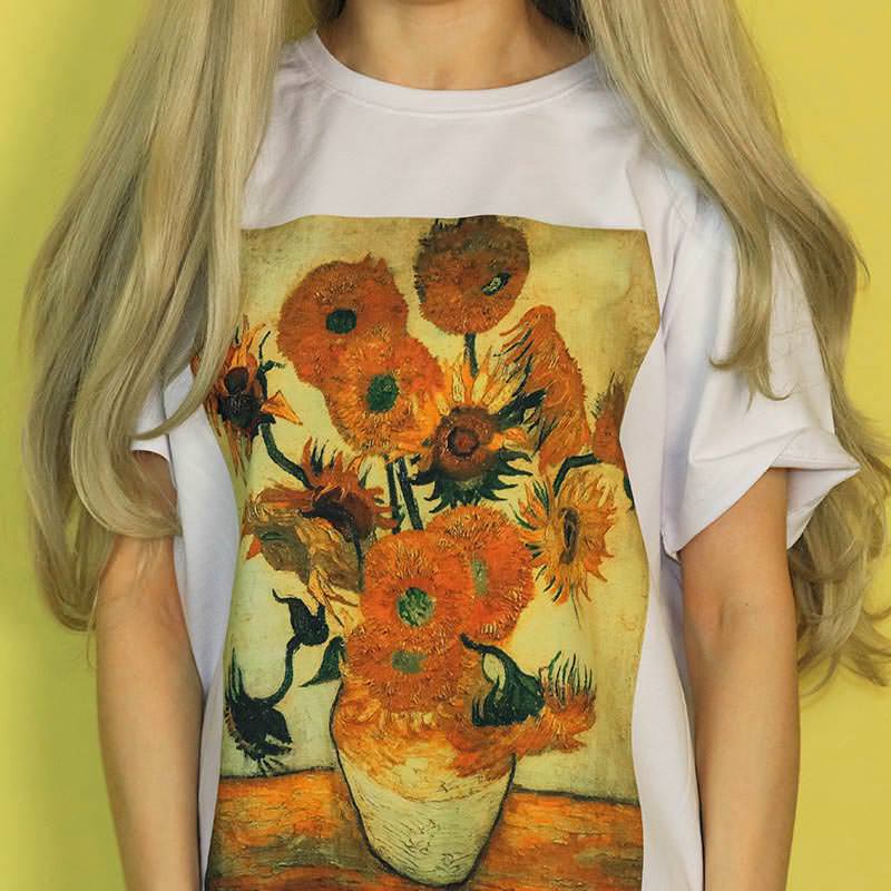 Casual Day Outfits, Easy Trendy Outfits Van Gogh Sunflowers Tee Casual Day Outfits, Easy Trendy Outfits Van Gogh Sunflowers Tee