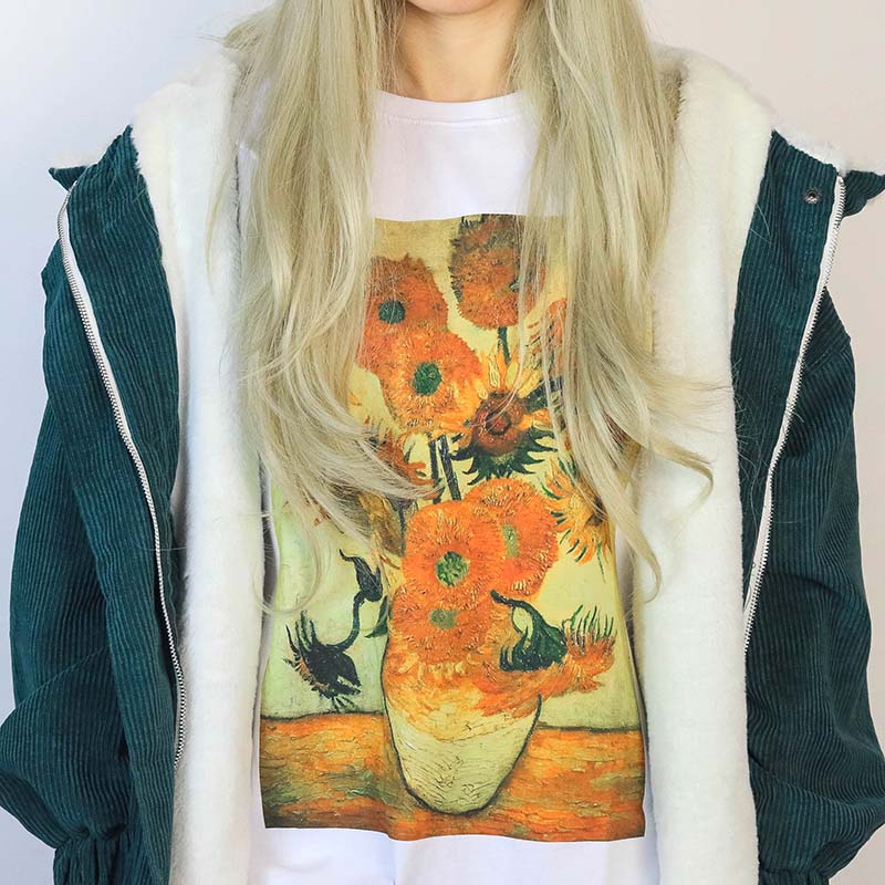 Casual Day Outfits, Easy Trendy Outfits Van Gogh Sunflowers Tee Casual Day Outfits, Easy Trendy Outfits Van Gogh Sunflowers Tee