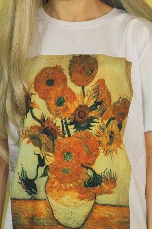 Casual Day Outfits, Easy Trendy Outfits Van Gogh Sunflowers Tee