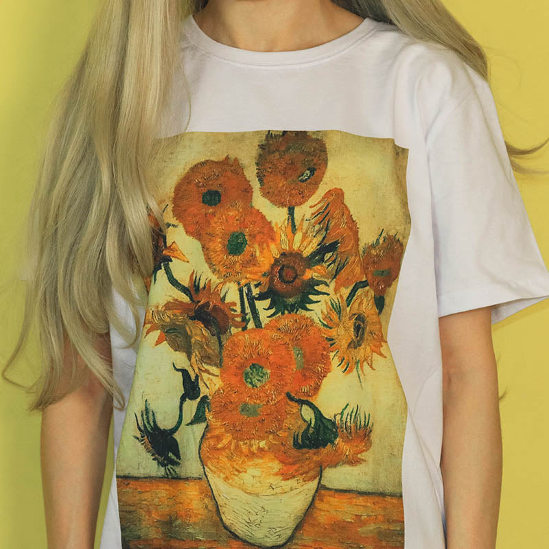 Casual Day Outfits, Easy Trendy Outfits Van Gogh Sunflowers Tee Casual Day Outfits, Easy Trendy Outfits Van Gogh Sunflowers Tee