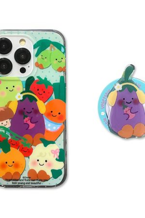 Casual Day Outfits, Easy Trendy Outfits Vegetables and Fruits iPhone Case & Grip