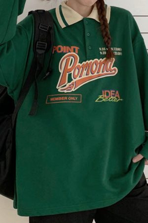 Casual Day Outfits, Easy Trendy Outfits Vintage Collar Sweatshirt