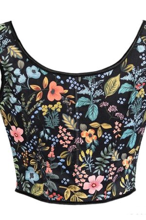 Casual Day Outfits, Easy Trendy Outfits Vintage Floral Print Corset