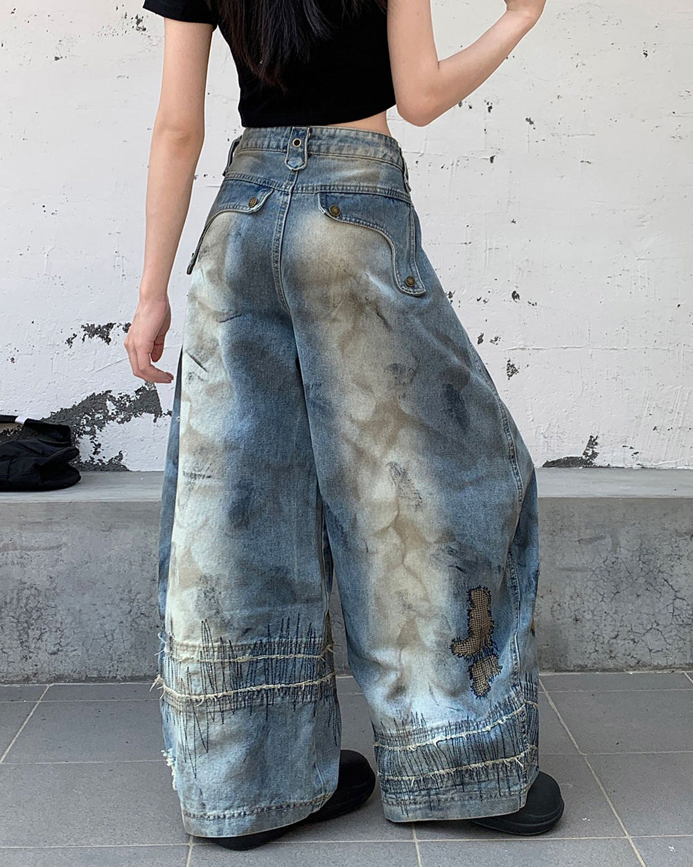Casual Day Outfits, Easy Trendy Outfits Vintage-Style Oversized Sketch Jeans Casual Day Outfits, Easy Trendy Outfits Vintage-Style Oversized Sketch Jeans