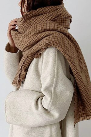 Casual Day Outfits, Easy Trendy Outfits Warm Vibes Plaid Scarf