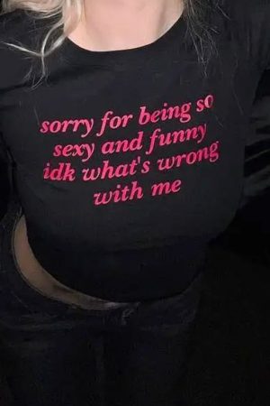 Casual Day Outfits, Easy Trendy Outfits What’s Wrong With Me Baby Tee