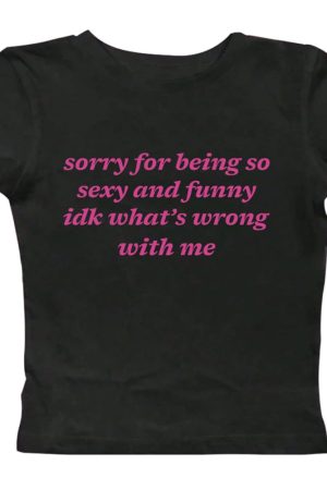 Casual Day Outfits, Easy Trendy Outfits What’s Wrong With Me Baby Tee