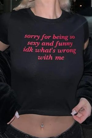 Casual Day Outfits, Easy Trendy Outfits What’s Wrong With Me Baby Tee