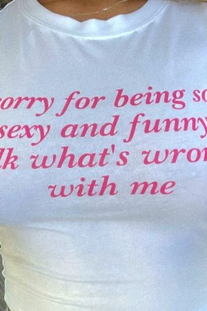 Casual Day Outfits, Easy Trendy Outfits What’s Wrong With Me Baby Tee