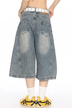 Casual Day Outfits, Easy Trendy Outfits Wide Leg Vintage Wash Culotte Jeans